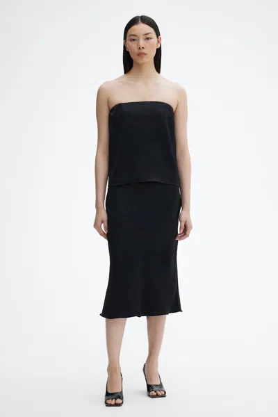 House Of Dagmar Fluid Tube Top In Black