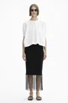 House Of Dagmar Fringe Skirt In Black
