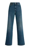 House Of Dagmar High-rise Wide-leg Jeans In Blue