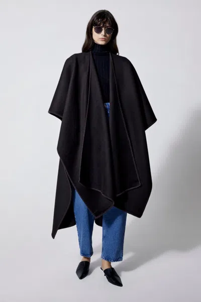 House Of Dagmar Jean Blanket Cape In Sepia
