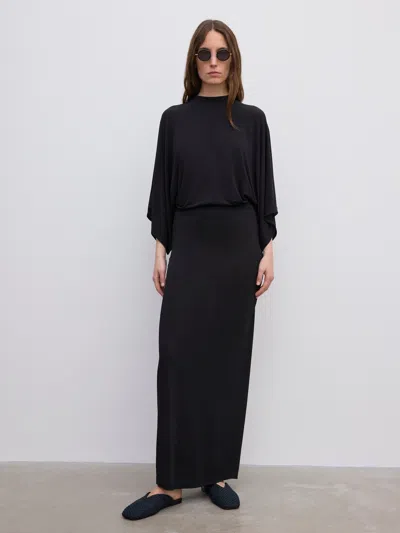 House Of Dagmar Jersey Maxi Skirt In Black