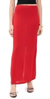 House Of Dagmar Jersey Maxi Skirt Red In Red
