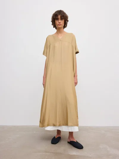 House Of Dagmar Kaftan Dress Silk Mix |  | Sand Beige | Size 42 | 80% Viscose, 20% Silk In Brown
