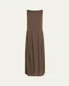 House Of Dagmar Knit Drop-waist Dress In Sepia