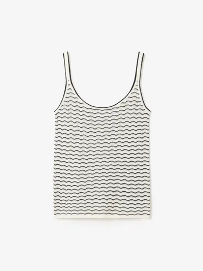 House Of Dagmar Lace Camisole Top |  | White Black | Size Xxs | 70% Organic Cotton 20% Recycled Nylon In Multi