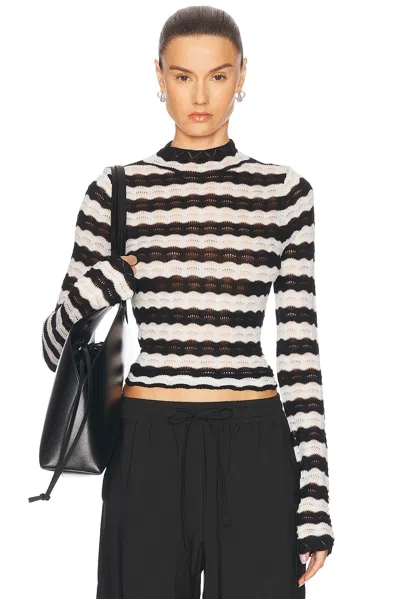 House Of Dagmar Lace Knit Top