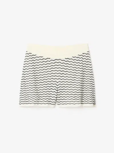 House Of Dagmar Lace Mini Shorts |  | White Black | Size S | 70% Organic Cotton 20% Recycled Nylon 10 In Multi