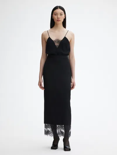 House Of Dagmar Lace Skirt In Black