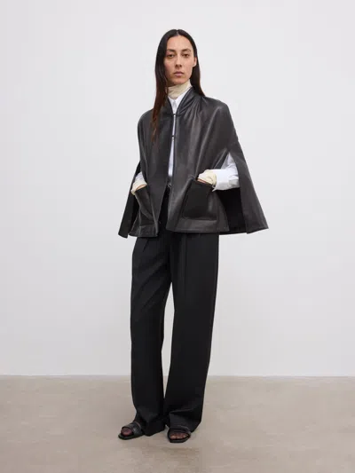 House Of Dagmar Leather Cape |  | Black | Size Xs/s | 100% Lamb Leather