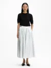 House Of Dagmar Leather Skirt In Silver