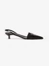 House Of Dagmar Leather Slingback In Black