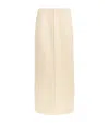 House Of Dagmar Linen-blend Pencil Midi Skirt In Beige