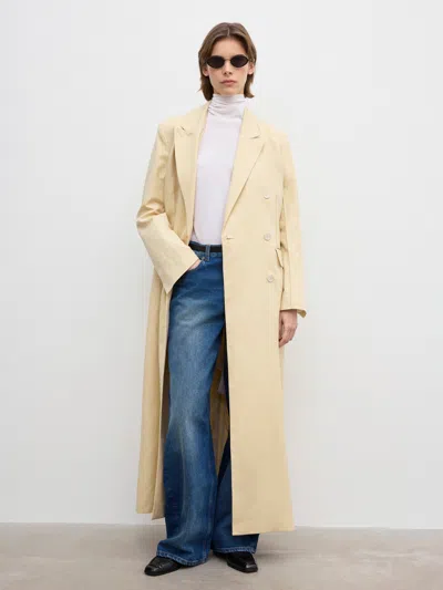 House Of Dagmar Long Db Blazer In Light Sand Beige