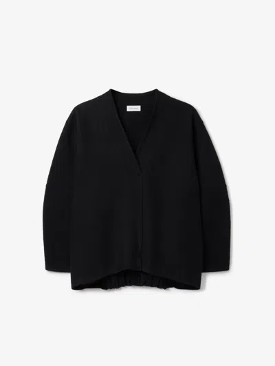 House Of Dagmar Long Wool Cardigan In Black