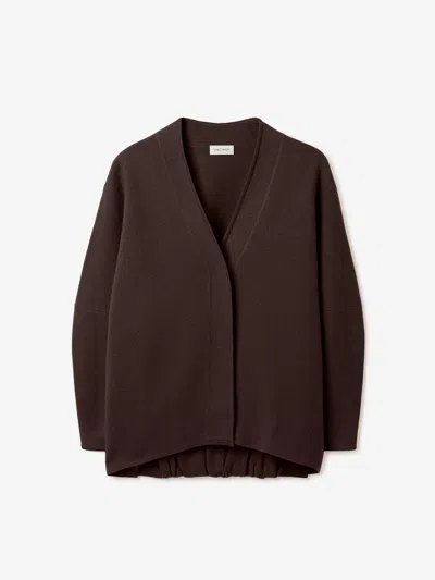 House Of Dagmar Long Wool Cardigan In Brown