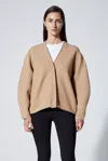 House Of Dagmar Bea Long Cardigan In Camel