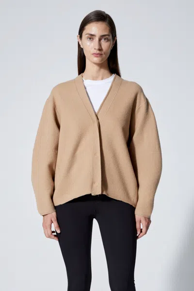 House Of Dagmar Bea Long Cardigan In Camel