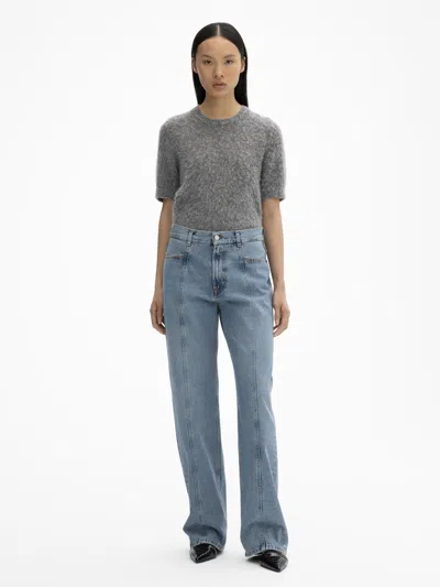 House Of Dagmar Loose Fit Denim In Light Blue