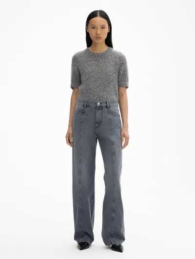 House Of Dagmar Loose Fit Denim In Light Grey