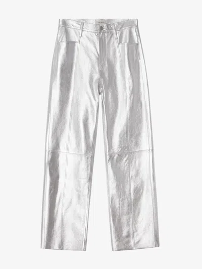 House Of Dagmar Loose Fit Trousers In Silver