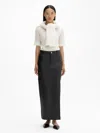 House Of Dagmar Maxi Leather Skirt In Chocolate Brown