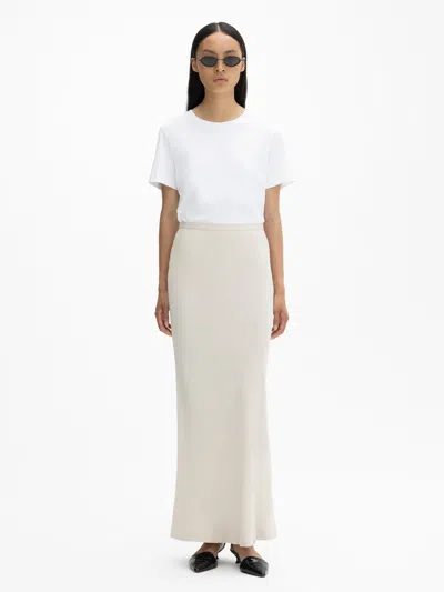 House Of Dagmar Maxi Skirt In Pearl Grey