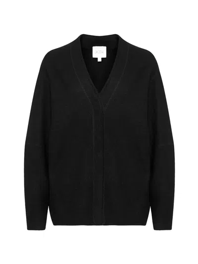 House Of Dagmar Merino Wool Cardigan In Black