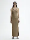 House Of Dagmar Metallic Knit Top In Metallic Gold