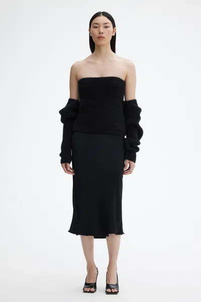 House Of Dagmar Midi Skirt In Black