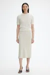 House Of Dagmar Midi Skirt In Pearl Grey