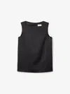 House Of Dagmar Open Back Satin Top In Black