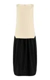House Of Dagmar Open-back Two-tone Maxi Dress In Black
