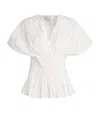 House Of Dagmar Organic Cotton Pintuck Blouse In White