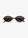 House Of Dagmar Oval Sunglasses In Havana