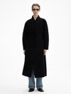House Of Dagmar Oversize Belted Coat In Black