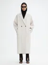 House Of Dagmar Oversize Doublé Coat In Panna