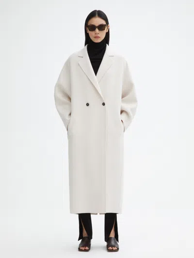 House Of Dagmar Oversize Doublé Coat In Panna