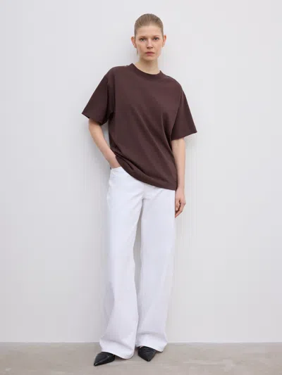 House Of Dagmar Oversized Cotton Tee In Brown