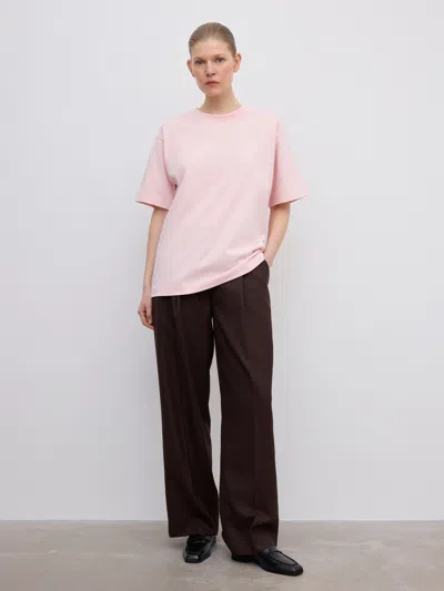 House Of Dagmar Oversized Cotton Tee In Pink