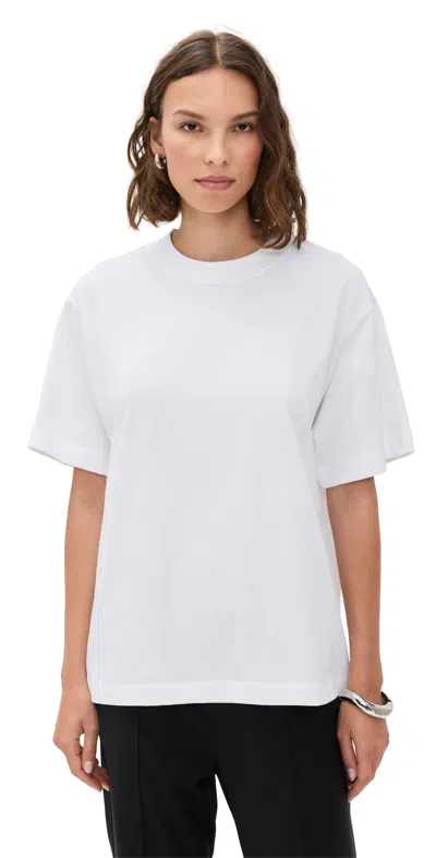 House Of Dagmar Oversized Cotton Tee White In Gray