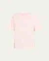 House Of Dagmar Oversized Crewneck Cotton Tee In Pink