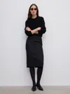 House Of Dagmar Pencil Midi Skirt In Black