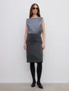 House Of Dagmar Pencil Midi Skirt In Gray