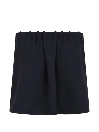 House Of Dagmar Pleated Tube Top In Black