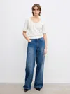 House Of Dagmar Pointelle Knit Top In Ivory White