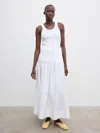 House Of Dagmar Poplin Maxi Skirt In White