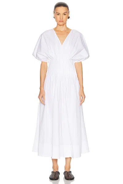 House Of Dagmar Poplin V Neck Dress