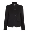House Of Dagmar Curved Wool-blend Jacket In Black