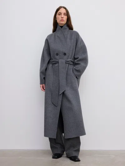 House Of Dagmar Relaxed Doublé Coat In Gray