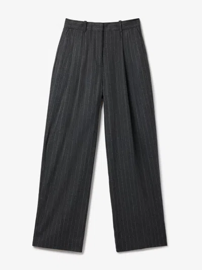 House Of Dagmar Relaxed Suit Trouser Pinstripe In Gray